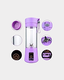 Taşınabilir USB Şarjlı Mini Smoothie Blender 380ml Çelik Bıçaklı Portatif