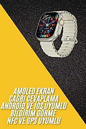Akıllı Saat Kol Saati Android ve İOS Uyumlu Nabız Ölçer Sesli Asistan Yeni Nesil