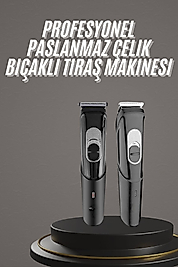 Pro Şarjlı Saç Sakal Tıraş Makinesi Ense Kesme Makinesi Lazer Öncesi Kısaltma