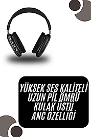 Kulak Üstü Kablosuz Bluetooth Kulaklık Yumuşak Süngerli SD Kart Girişli