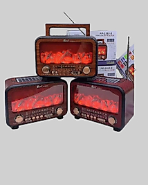 Şömine Alev Işıklı Solar Bluetooth Hoparlör – 7W Güçlü Ses, FM Radyo