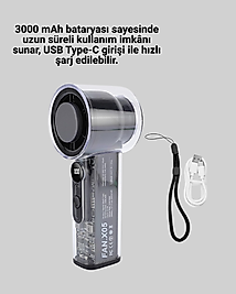 Dijital Ekranlı Mini Fan 100 Kademeli XUCZNFDİGİTALFAN