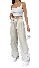 Palazzo Pantolon Paçası Püsküllü -TAŞ