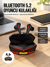 Profesyonel TWS Işıklı Kablosuz Bluetooth Kulaklık Oyuncu Kulaklığı Yeni Nesil
