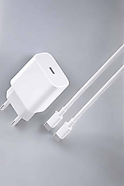 İOS Uyumlu Type-C Girişli Hızlı Şarj 15/15 Pro Max Adaptör ve Kablosu
