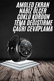 En Çok Tercih Edilen Akıllı Saat Amoled Ekran Nabız Sensörü GPS Uyumlu Adımsayar
