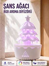 Şans Ağacı 250 ML Ultrasonik Hava Nemlendirici RGB Işıklı Aroma Difüzörü