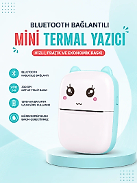 Mürekkepsiz Baskı Teknolojili Bluetooth Cep Yazıcısı