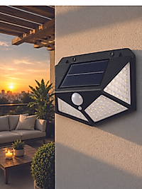 Güneş Enerjili Hareket Sensörlü 3 Modlu LED Duvar Lambası UCZZY100SOLARLAMBA-1