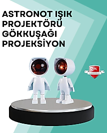 360° Ayarlanabilir Başlıklı Astronot Gece Lambası