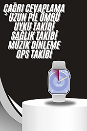 Akıllı Saat Gümüş Kasa Bluetooth Kulaklık Hediyeli Çok Fonksiyonlu İkili Set
