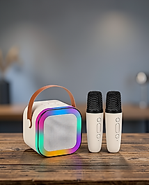 Bluetooth Hoparlör Çift Mikrofonlu LED Işıklı XUCZZZ2MİKROFONLUSPEAKER-2