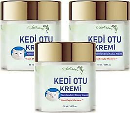 KEDİ OTU KREMİ 50 ML 3 ADET KAFUR AĞACI YAĞI IÇERİKLİ KREM