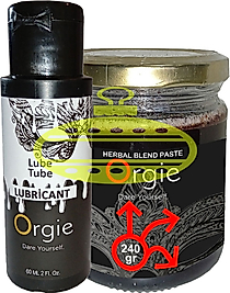 L.ORGİE KADINLARA VE ERKEKLERE LUBRICANT60 ML GEL + ERKEKLERE ÖZEL 240 GR MACUN