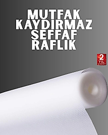 Kesilebilir şeffaf raflık çekmece kaplaması mutfak için