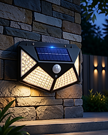 Güneş Enerjili Duvarda Sensörlü Işık Lambası UCZDUVARLAMBASI-1