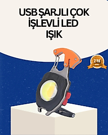 USB Şarjlı Mini LED Anahtarlık Fener
