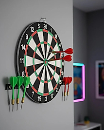 Şık Tasarımlı Dart Tahtası 12 İnç Dayanıklı Ahşap Gövde