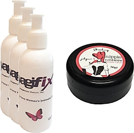 HİNTOHU NİPPLE NİBBLERS TİNGLE BALM 50ML ÇİLEKLİ GÖĞÜS BAKIM KREMİ 3 ADET GENİTAL BAKIM KREMİ 120 M