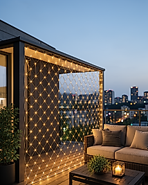 3x3 Metre LED Işık Ağı İç ve Dış Mekân Kullanımı UCZZ3MAĞLED-4