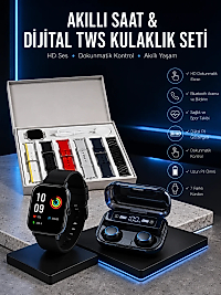 Yeni Model Akıllı Saat ve Kulaklık Kampanyası Nabızz Ölçer Bluetooth Bağlantılı Uzun Pil Ömrü