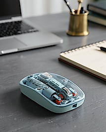 Kablosuz Mouse Mavi Bluetooth ve USB Çift Mod UCZZZM223MOUSEMAVİ-1