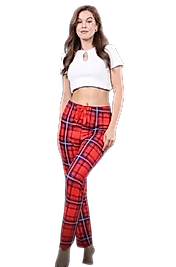 Pijama Altı Modal  Ring Viskon Kumaş-Ekose Desenli