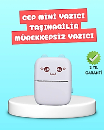 Mini Termal Yazıcı Kablosuz Taşınabilir Bluetooth Bağlantılı 200 DPI