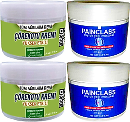 ÇÖREKOTU ÇÖREK OTU KREMİ 2 ADET 150 ML + 2 ADET PAİNCLASS 100 ML KUYRUK YAĞI KREMİ / KREM SETİ
