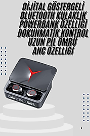 Kablosuz Bluetooth Kulaklık Powerbankli Göstergeli HD Mikrofon