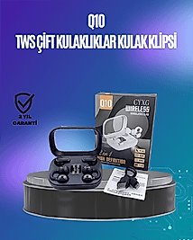 Q10 True Wireless Stereo Kulaklık – Ergonomik Tasarım, 10m Menzil, Type-C