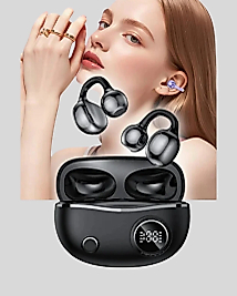 Açık Kulak Tasarımlı Bluetooth 5.4 Kablosuz Kulaklık – Uzun Pil Ömrü
