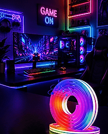Uygulama Kontrollü RGB Neon Led Şerit Işık 16 Milyon Renk Destekli