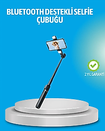 Bluetooth Işıklı Uzaktan Kumandalı Selfie Çubuğu – 130 cm Yükseklik