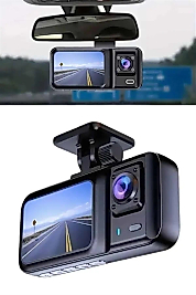 1080p Sürüş Kaydedici 2 İnç Araç Araba Ön İç Arka DVR IPS Ekran