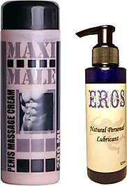HİNTOHU MAXİ MALE CREAM 200 ML ERKEKLER IÇİN PE.NİS BAKIM LOSYONU VE EROS NATURAL LUBRİCANT 125ML