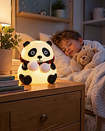 Renk Değiştiren Silikon Panda Gece Lambası Dokunmatik Kontrollü
