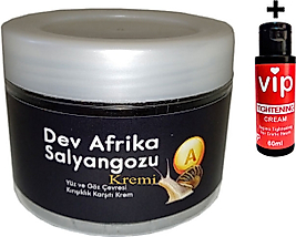 GİANT YÀŞLANMA KARŞITI SALYANGOZKREMİ 100ML DEV AFRİKASALYANGOZU + VİP VAJİNAŞEKİLLENDİRİCİ KREM 60 ML