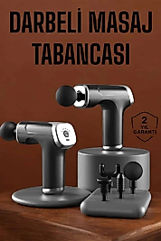 4 Başlıklı Darbeli Şarjlı Masaj Aleti Tabancası Kablosuz