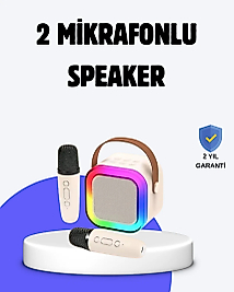 Taşınabilir Bluetooth Karaoke Hoparlör – 2400 mAh Batarya