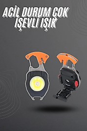 El Feneri LED Anahtarlık Çok Fonksiyonlu Mini Çakmak Özellikli