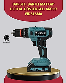 18 Parça Dijital Matkap Seti Çift Bataryalı