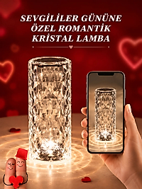 Sevgililer Günü İçin Hediye Kristal Lamba Sevgiliye Hediye USB Şarjlı Gece Lambası (Kopya)