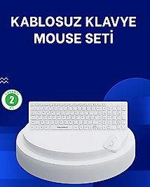 Ofis ve Ev Kullanımı İçin Kablosuz Klavye Fare Seti - Ergonomik ve Pratik