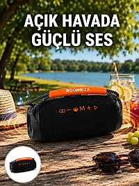 Bluetooth 5.1 Kablosuz Hoparlör Derin Bas RGB Işıklı Yeni Nesil