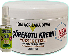 ÇÖREK OTU TESKİN KREMİ  200 ML BEYAZ KAVANOZ + 30 ML ÇÖREK OTU YAĞI