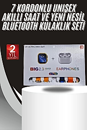 9 Ultra Akıllı Saat 49mm 2inç Ekran 7 Kordonlu ve Bluetooth Kulaklık