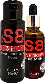 STIMUL8 (S8) 3X ETKİŞEKİLLENME KREMİ + 30 ML EXTRADESTEK ERKEKDAMLA