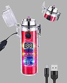 Güç Göstergeli Şarjlı Fenerli USB Elektrikli Çakmak UCZZZHS232-5-1