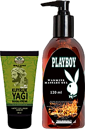İBN-İ SİNA KUYRUK YAĞI KREMİ KAS SIRT BEL EL AYAK KULLANIM 50 ML + 1 ADET 120 ML PLAYBOY ISITICILI MASAJ YAĞI